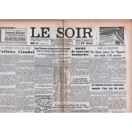 Le Soir: 29 de diciembre de 1943