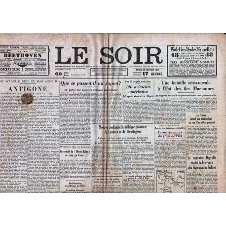 Le Soir: 28 de febrero de 1944