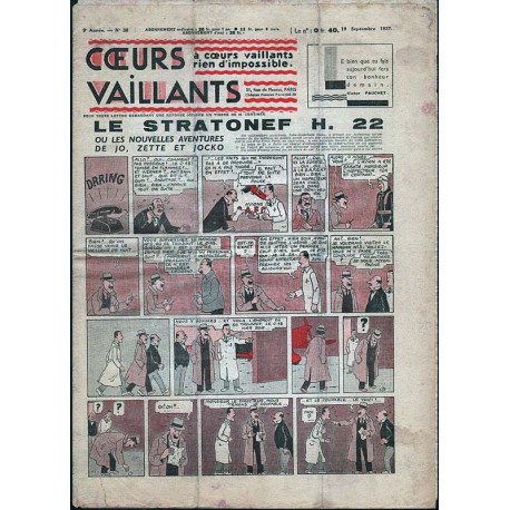 Cœurs Vaillants: 19 de septiembre de 1937