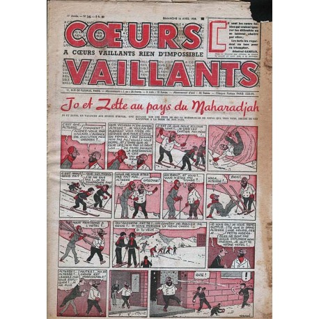 Cœurs Vaillants: 16 de abril de 1939