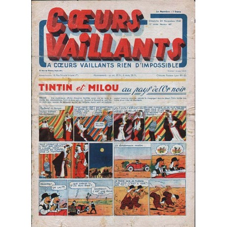 Cœurs Vaillants: 24 de noviembre de 1940